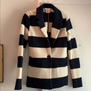 Navy and Cream Striped Jacket